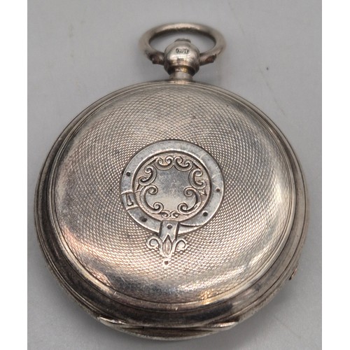 52 - A Lot of four Silver pocket watches; Two Chester silver pocket watch, Birmingham fob pocket watch an... 