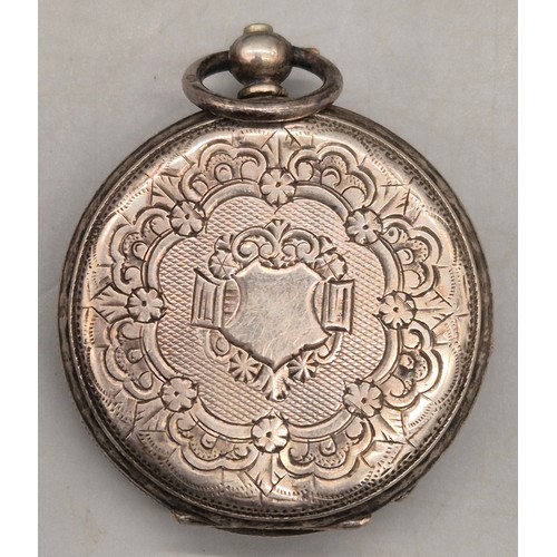 52 - A Lot of four Silver pocket watches; Two Chester silver pocket watch, Birmingham fob pocket watch an... 