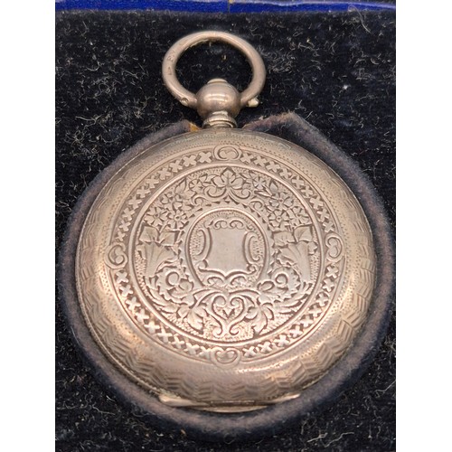 52 - A Lot of four Silver pocket watches; Two Chester silver pocket watch, Birmingham fob pocket watch an... 