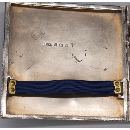 33 - Birmingham silver cigarette case, Georgian Scottish ladle and vintage Kigu Powder compact. Silver- 1... 