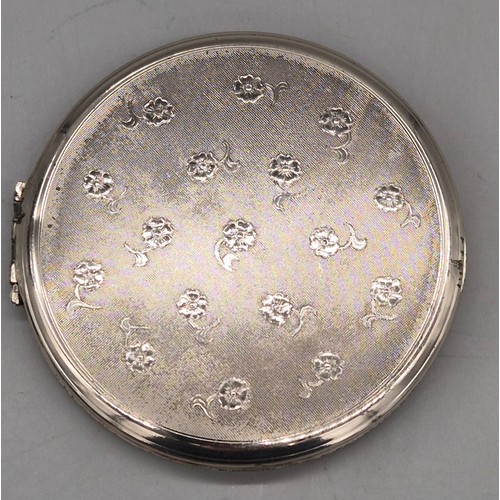 33 - Birmingham silver cigarette case, Georgian Scottish ladle and vintage Kigu Powder compact. Silver- 1... 