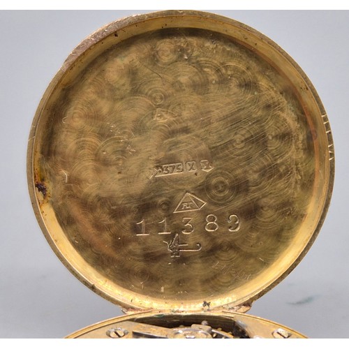 39 - Antique 9ct yellow gold scrap watch. 9ct gold bracelet. 16.69grams.