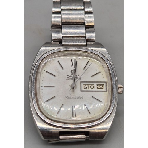 59 - 1980's Omega Seamaster Automatic Watch. In a running condition.