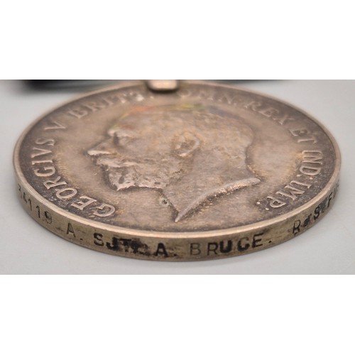 Antique Japanese box containing a collection of Military medals and ...