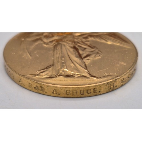 Antique Japanese box containing a collection of Military medals and ...