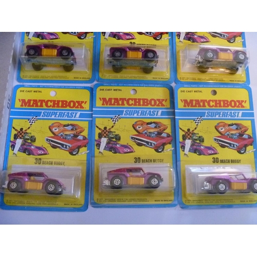 101 - lesney matchbox trade pack sleeve of six models beach buggy (box VG models E)