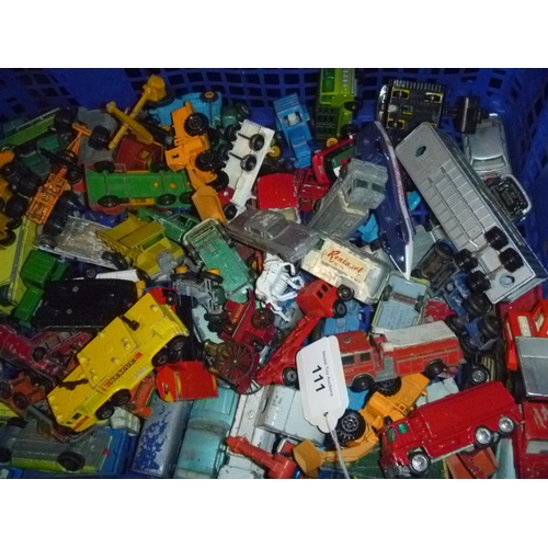 111 - good selection of loose playworn diecast vehicles mostly by matchbox and lesney