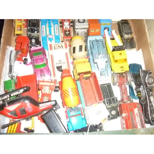 120 - a quantity of playworn vehicles by various makes including dinky and corgi