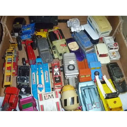 120 - a quantity of playworn vehicles by various makes including dinky and corgi