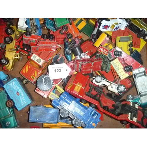 123 - a quantity of playworn military vehicles by various makes including dinky and corgi