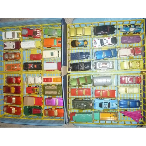 184 - matchbox carry case containing vehicles