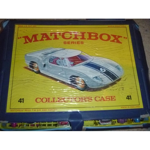 184 - matchbox carry case containing vehicles