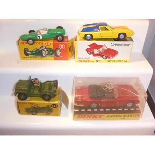 217 - 4 boxed dinky toys, conditon varies form very good to near mint, boxes range from fair to very good