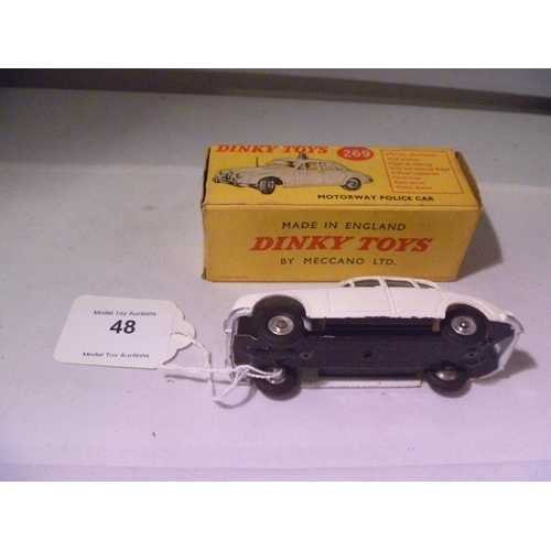 48 - dinky toys (model E, box G) jaguar police car