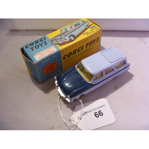 66 - corgi toys (box G model VG) ford zephyr