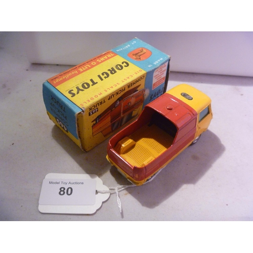 80 - corgi toys (box G model E) commer pickup