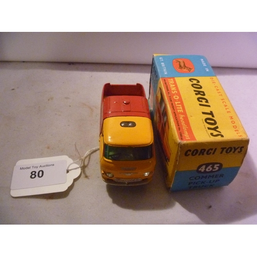 80 - corgi toys (box G model E) commer pickup