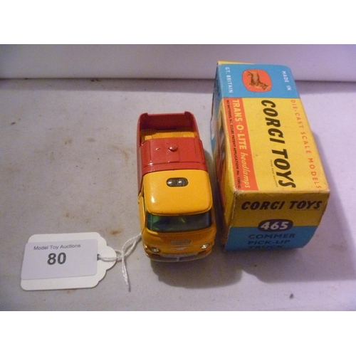 80 - corgi toys (box G model E) commer pickup