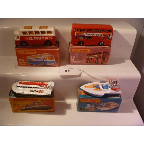 88 - lesney matchbox superfast lot X4 (boxes g to E models E)