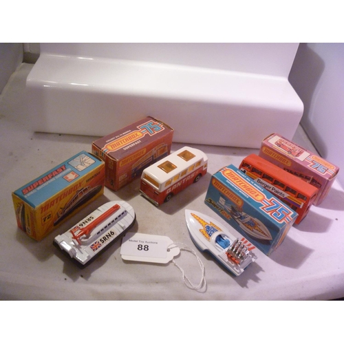 88 - lesney matchbox superfast lot X4 (boxes g to E models E)