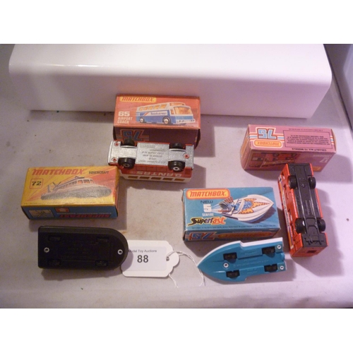 88 - lesney matchbox superfast lot X4 (boxes g to E models E)