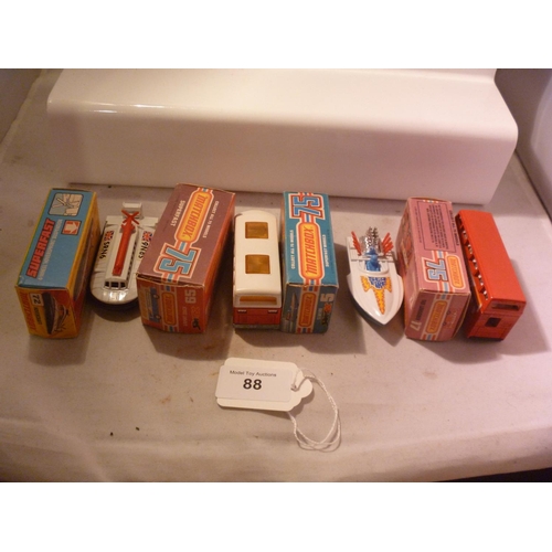 88 - lesney matchbox superfast lot X4 (boxes g to E models E)