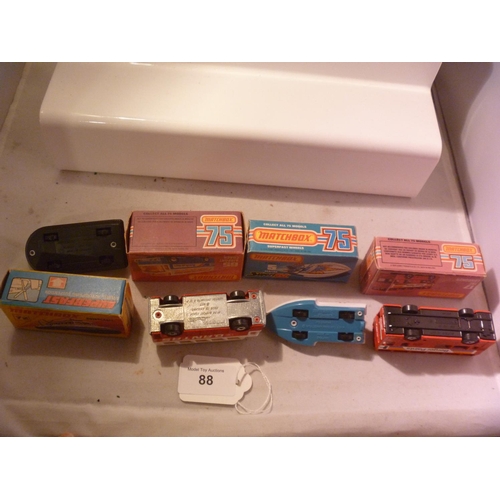 88 - lesney matchbox superfast lot X4 (boxes g to E models E)