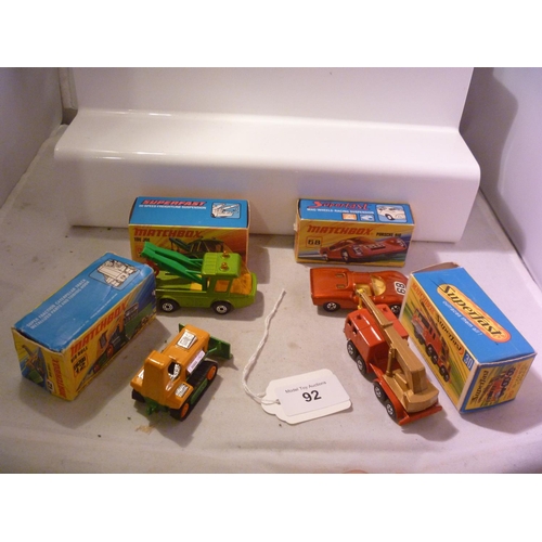 92 - lesney matchbox superfast lot X4 (box VG models E)