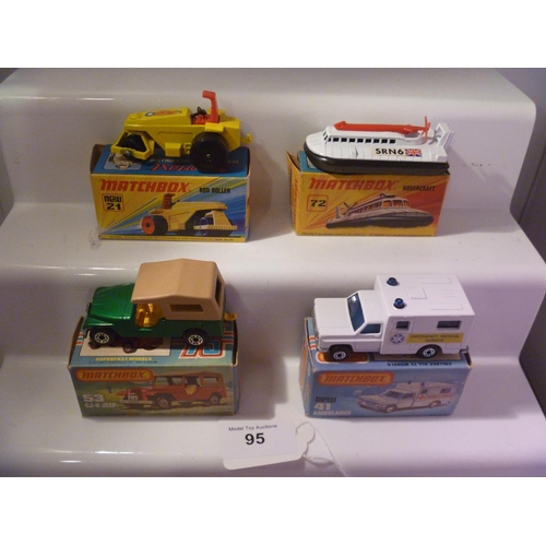 95 - lesney matchbox superfast lot X4 (box VG models E)