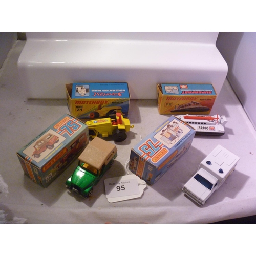 95 - lesney matchbox superfast lot X4 (box VG models E)