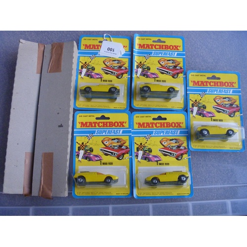 100 - lesney matchbox trade pack sleeve of 5 models mod rod some card blisters split at ends (boxes genera... 