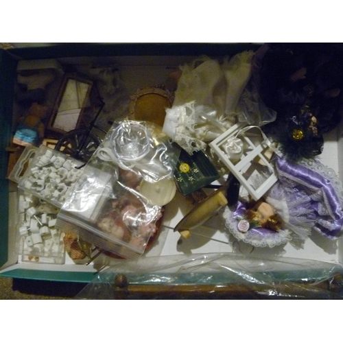 114 - qty dolls house miniatures furniture etc