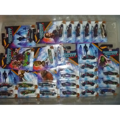 233 - hot wheels guardians of the galaxy models on cards