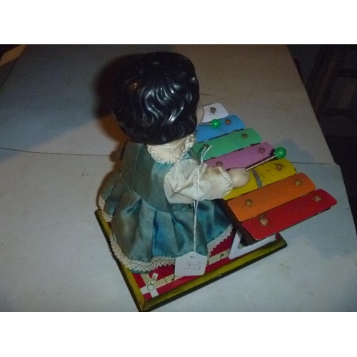 108 - clockwork lady on a xylophone, early chinese example