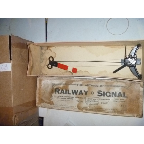 92 - *Rare Britains Ltd Railway signal boxed, signal believed possible repainted and box water stained