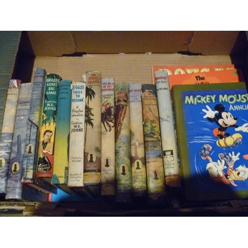 236 - qty vintage childrens books incl BIGGLES, magic roundabout mickey mouse