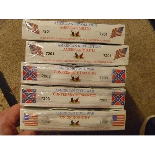 122 - 5 SEALED PACKS OF AMERICAN CIVIL WAR FIGURES