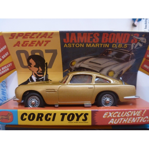 154 - MODERN CLUB RE-EDITION CORGI TOYS BOXED JAMES BOND 007 ASTON MARTIN DB5 -AS NEW