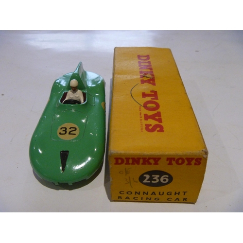 156 - ORIGINAL DINKY TOYS BOXED CONNAUGHT RACING CAR (MODEL IS VERY GOOD BOX IS GOOD)