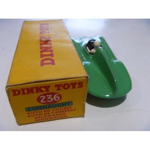 156 - ORIGINAL DINKY TOYS BOXED CONNAUGHT RACING CAR (MODEL IS VERY GOOD BOX IS GOOD)