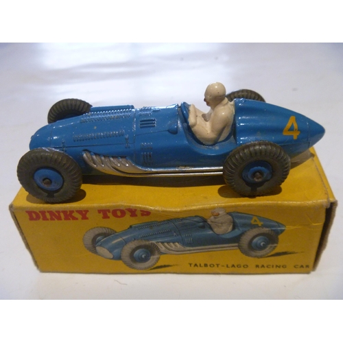 164 - ORIGINAL DINKY TOYS BOXED TALBOT LAGO RACING CAR (MODEL IS EXCELLENT, BOX IS VERY GOOD)