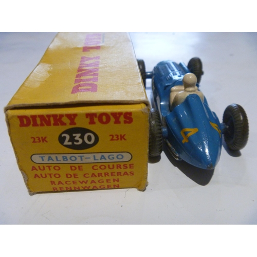 164 - ORIGINAL DINKY TOYS BOXED TALBOT LAGO RACING CAR (MODEL IS EXCELLENT, BOX IS VERY GOOD)