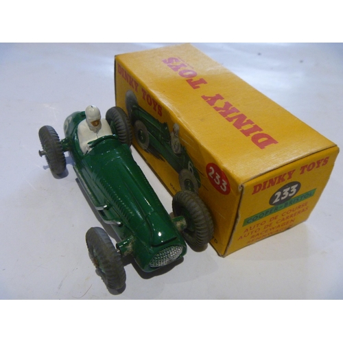 167 - ORIGINAL DINKY TOYS BOXED COOPER BRISTOL RACING CAR (MODEL IS EXCELLENT, BOX IS VERY GOOD)