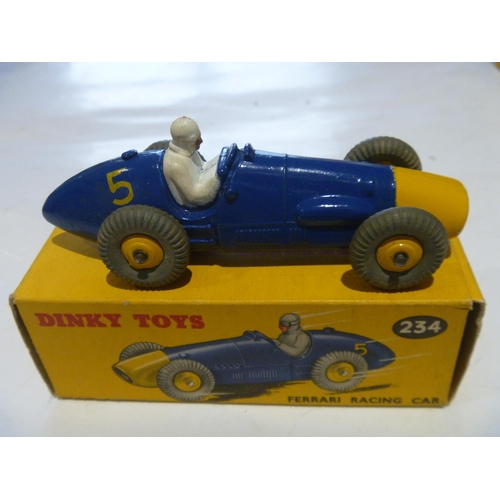 168 - ORIGINAL DINKY TOYS BOXED FERRARI RACING CAR (MODEL IS EXCELLENT, BOX IS EXCELLENT)