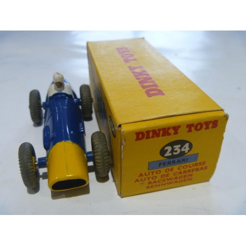 168 - ORIGINAL DINKY TOYS BOXED FERRARI RACING CAR (MODEL IS EXCELLENT, BOX IS EXCELLENT)