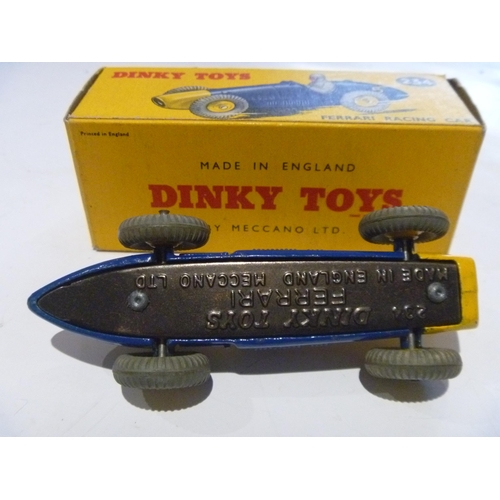 168 - ORIGINAL DINKY TOYS BOXED FERRARI RACING CAR (MODEL IS EXCELLENT, BOX IS EXCELLENT)