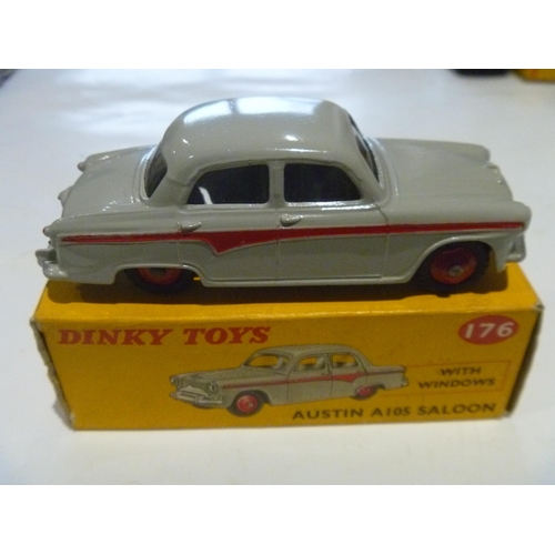 174 - ORIGINAL DINKY TOYS BOXED AUSTIN A105 SALOON (MODEL IS EXCELLENT, BOX IS EXCELLENT)