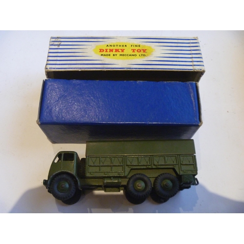 62 - ORIGINAL DINKY TOYS BOXED 10 TON FODEN ARMY TRUCK