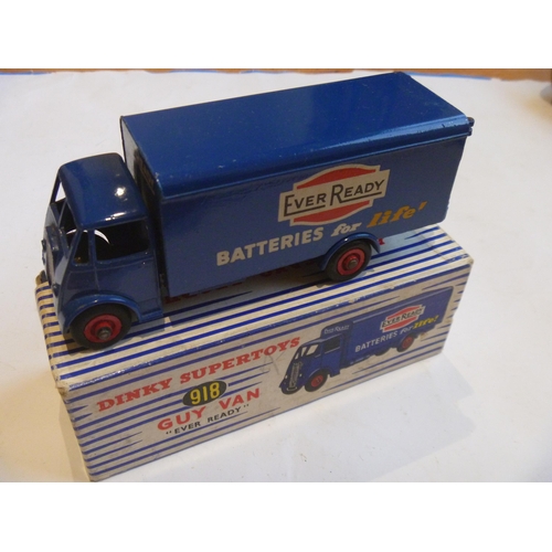 65 - ORIGINAL DINKY TOYS BOXED GUY VAN EVER READY (MODEL IS EXCELLENT BOX IS VERY GOOD)