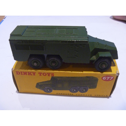 74 - ORIGINAL DINKY TOYS BOXED ARMOURED COMMAND VEHICLE (MODEL IS VERY GOOD BOX IS VERY GOOD)